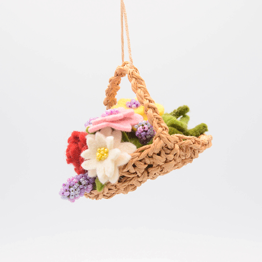 Garden Flower Basket Ornament