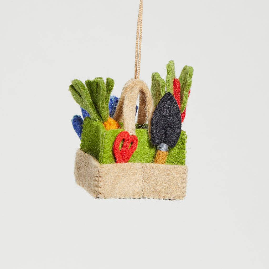 Bountiful Gardening Tool Bag Ornament | Felt Gardener Gift
