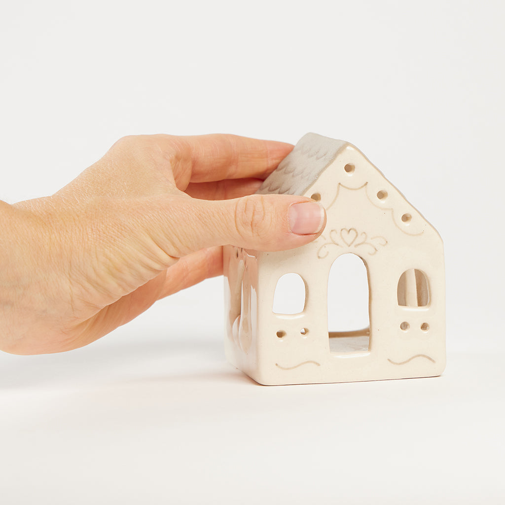 Gingerbread House Ceramic Tealight Holder