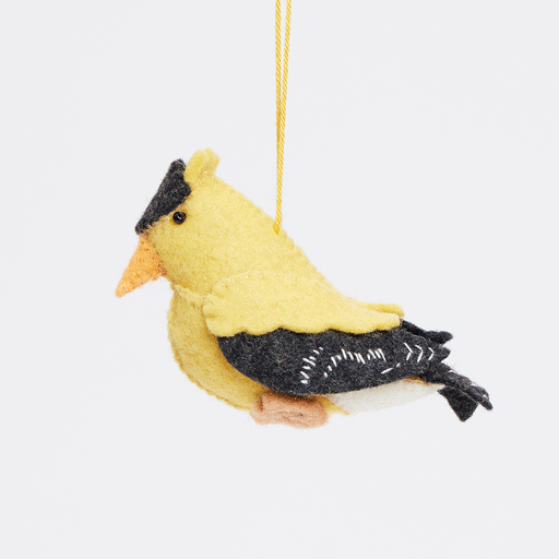 Hand Felted Little Yellow Goldfinch Bird Ornament – Craftspring