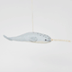 Gray-Blue Mystical Narwhal Ornament