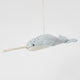 Gray-Blue Mystical Narwhal Ornament