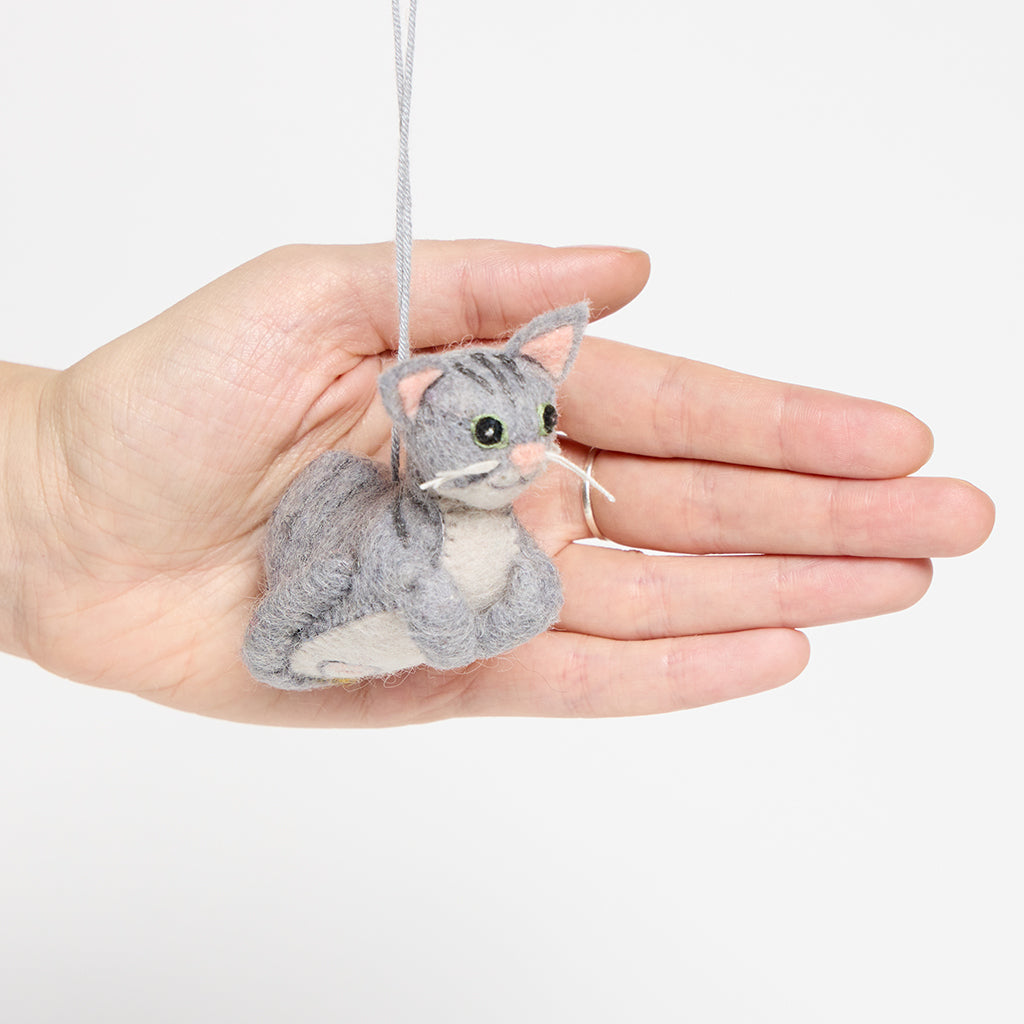 Gray Tabby Cat Ornament