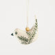 Green Painted Ceramic Bird Ornament