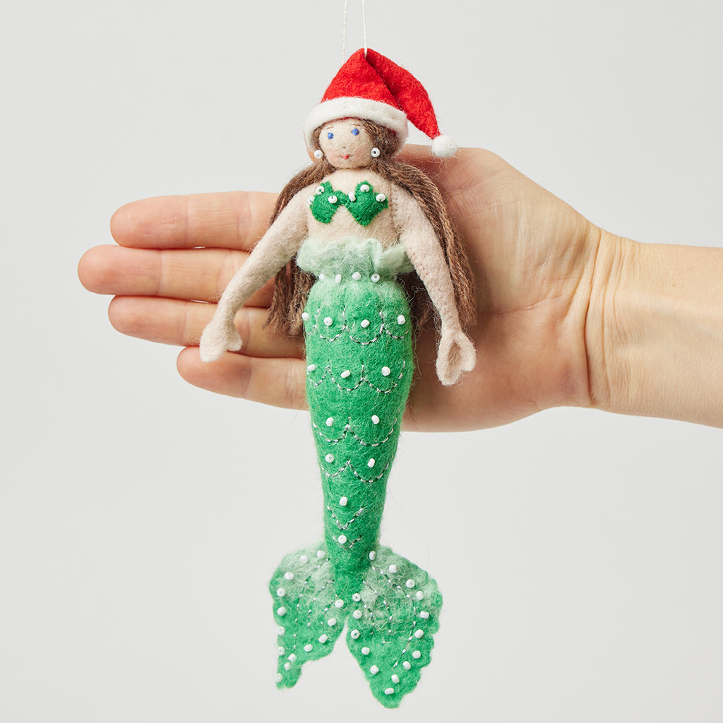 Christmas Mermaid Ornament - Light