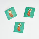 Green Stocking Mini Gift Cards - Set of 3
