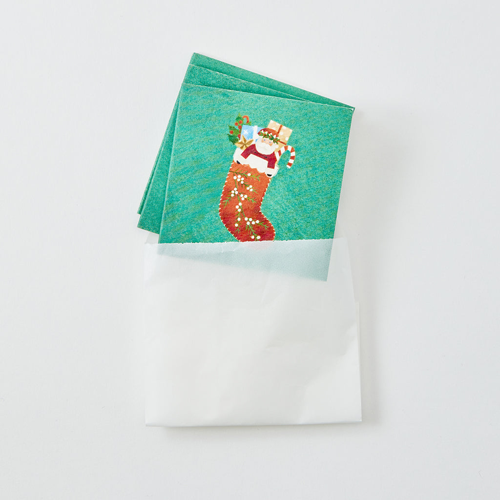 Green Stocking Mini Gift Cards - Set of 3