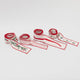 Embroidered Linen Ribbons - Set of 4