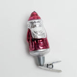 Santa German Glass Clip-On Ornament