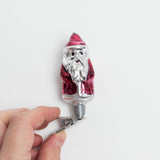 Santa German Glass Clip-On Ornament