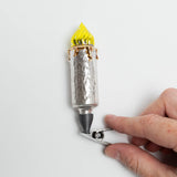 Candle German Glass Clip-On Ornament