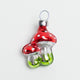 Twin Mushroom German Glass Mini Ornament