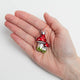 Twin Mushroom German Glass Mini Ornament