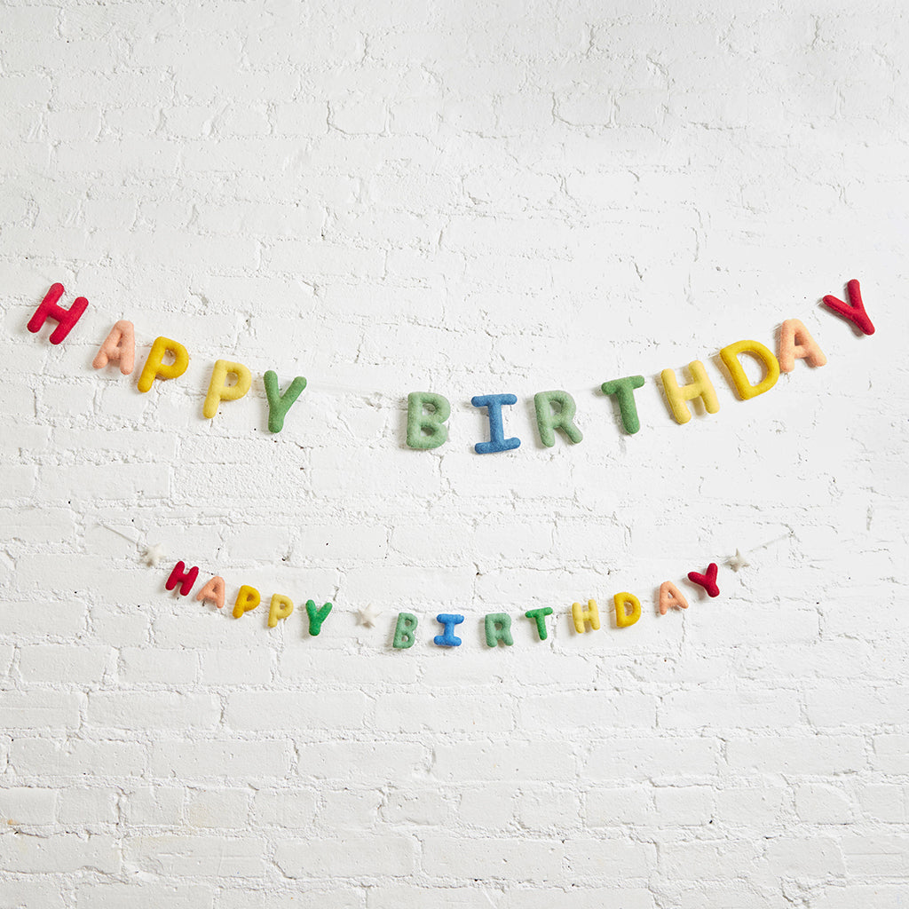 Large Happy Birthday Garland