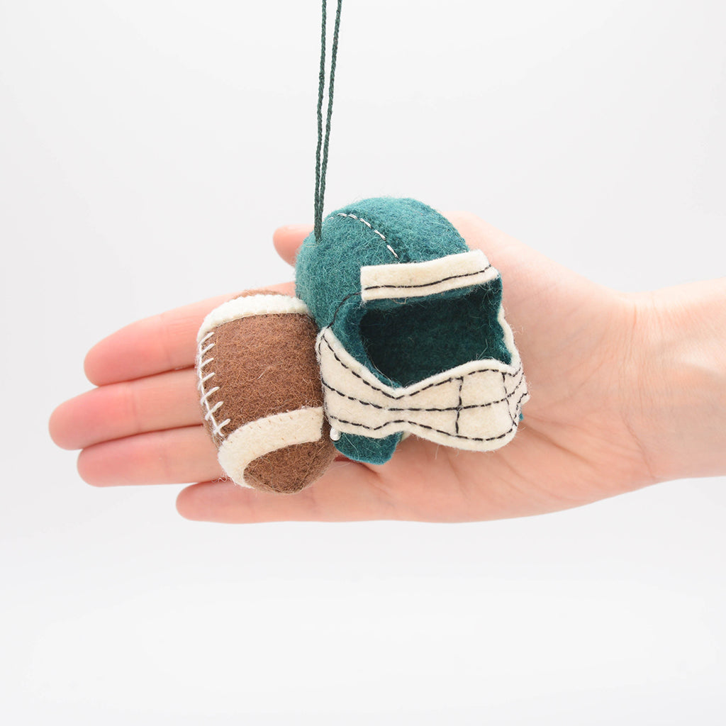 felt football helmet Football Helmet Ornament – Felt Sports Holiday Décor