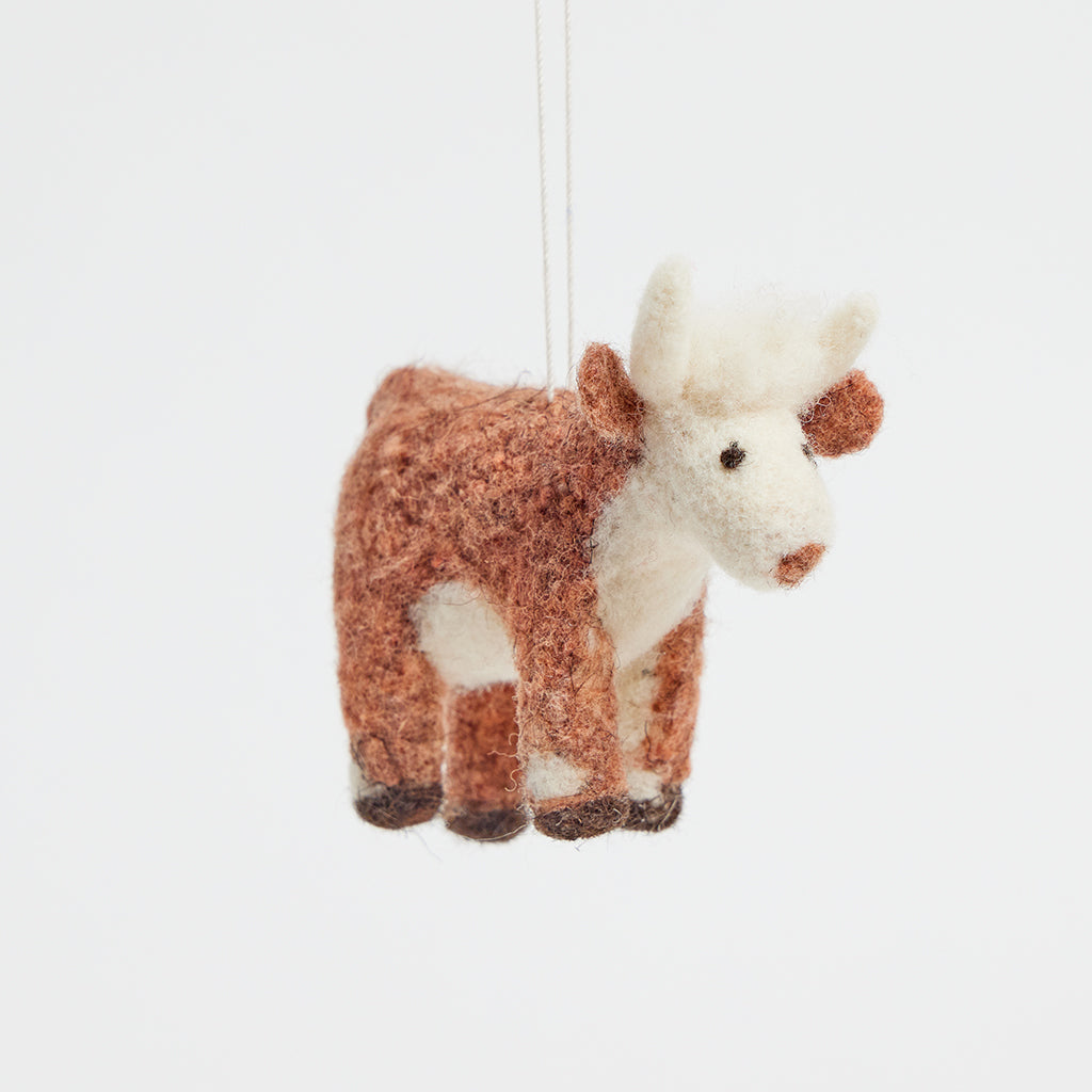 Hereford Cow Ornament