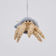 Handmade felt Hermit Crab ornament from Craftspring rotating to show front, side, and back views—highlighting detailed beading and embroidery on the shell and legs, showcasing heirloom craftsmanship, ethically crafted by artisans using sustainable wool.