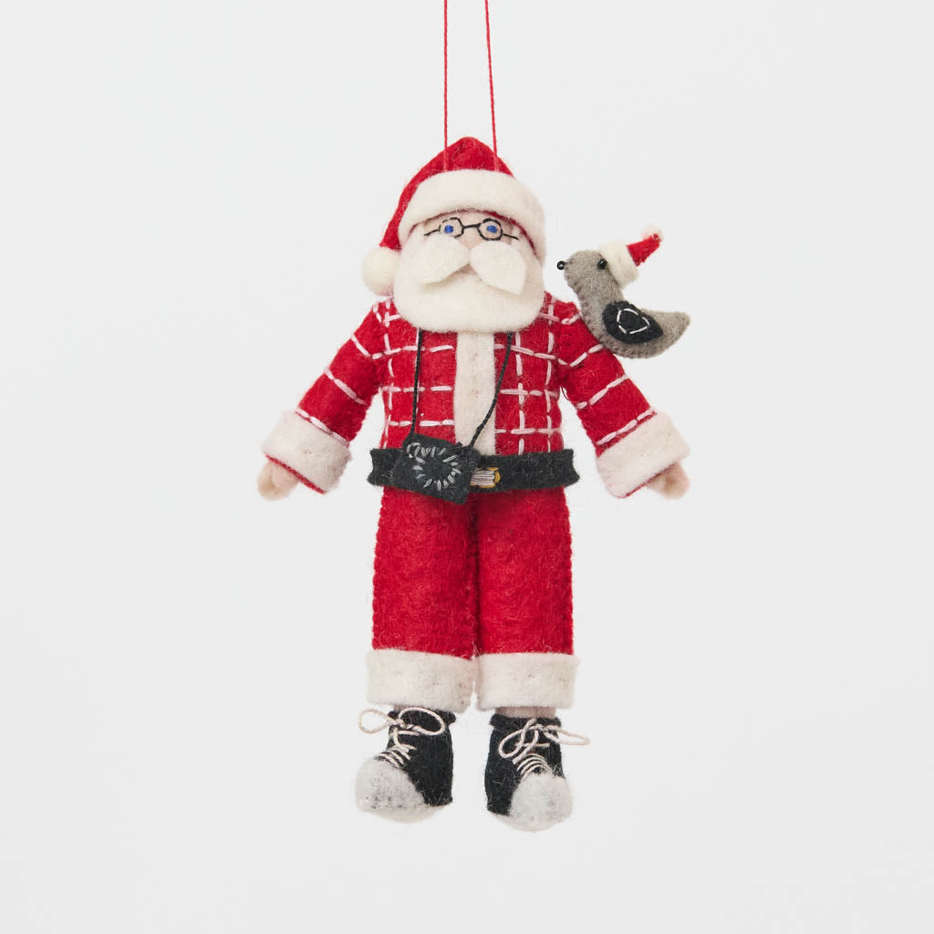 Hipster Santa Ornament