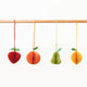 Fruit Honeycomb Paper Mini Ornaments - Set of 4