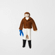 Horse Riding Equestrian Ornament - Brown Jacket