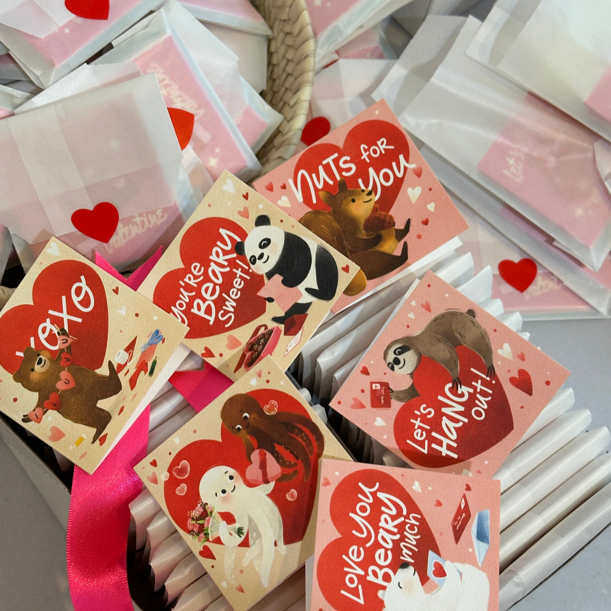 Valentine Animals Mini Cards - Set of 6
