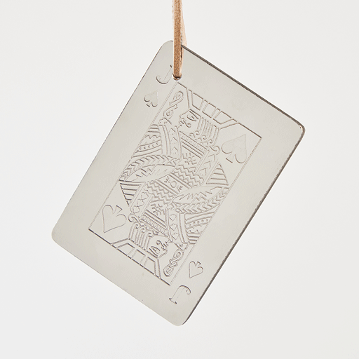Jack Card Ornament - Pewter