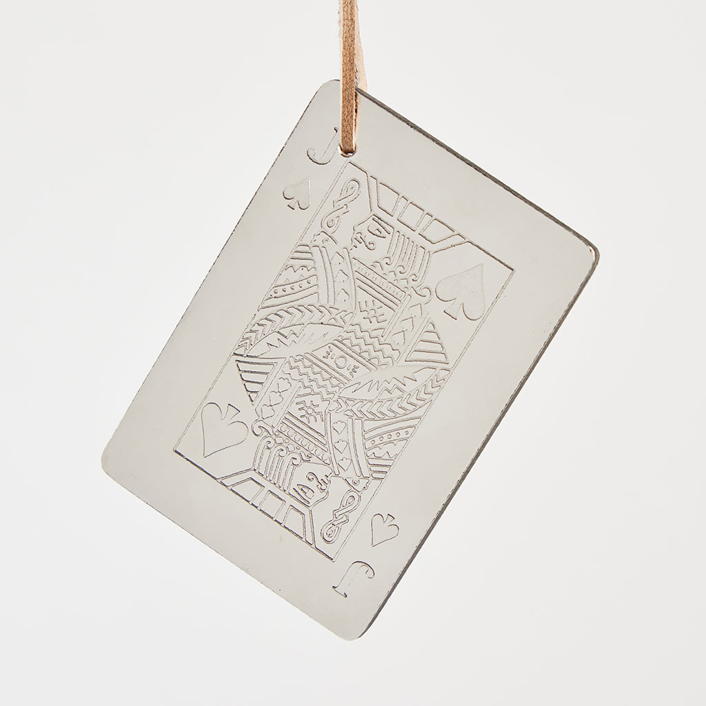 Jack Card Ornament - Pewter
