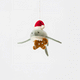 Jolly Santa Shark with Gingerbread Ornament
