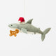 Jolly Santa Shark with Gingerbread Ornament