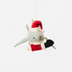 Jolly Santa Shark with Santa Leg Ornament