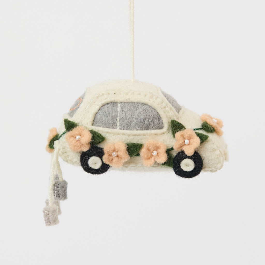 Just Married Wedding Car Ornament