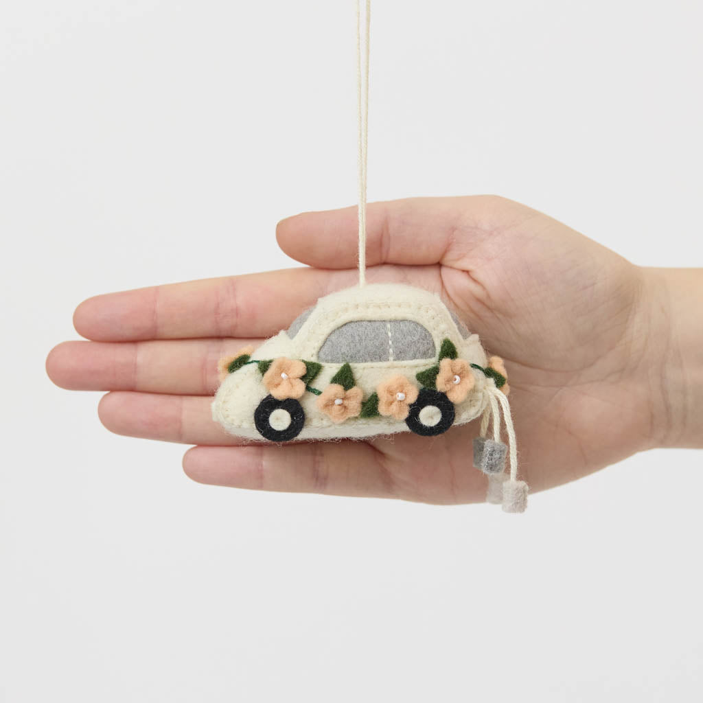Just Married Wedding Car Ornament