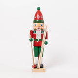 Large German Wooden 14.5" Nutcracker - Skier
