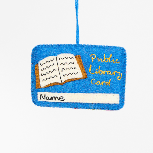 Library Card Ornament