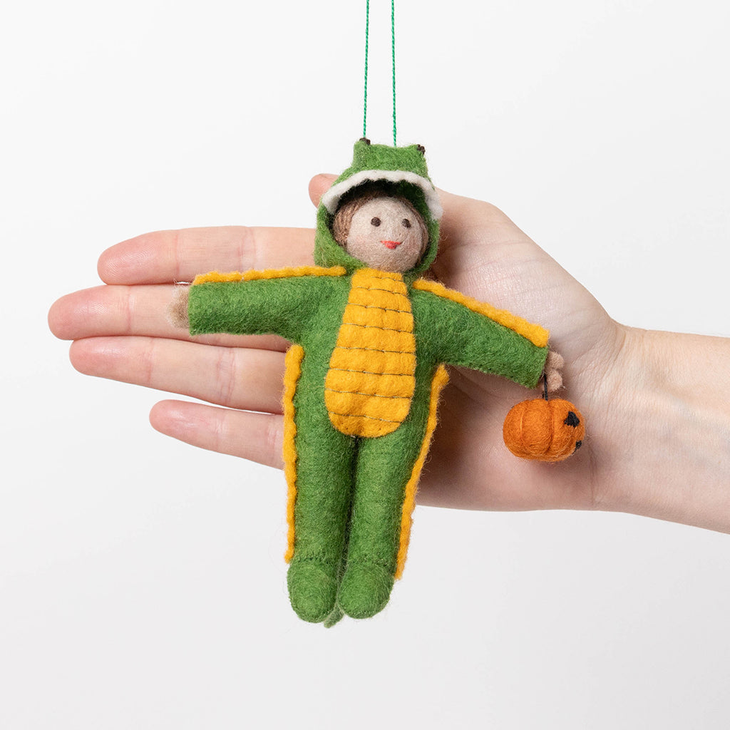 Dinosaur Trick-or-Treater Ornament