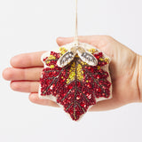 Maple Leaf Beaded Ornament