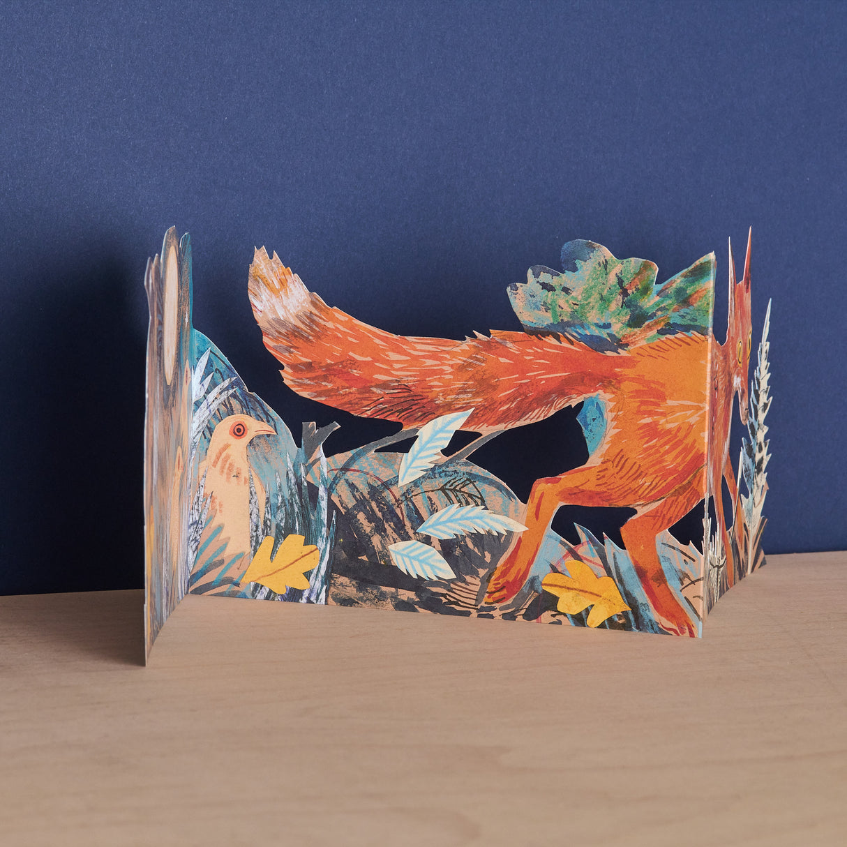 Woodland Fox Tri-Fold Greeting Card