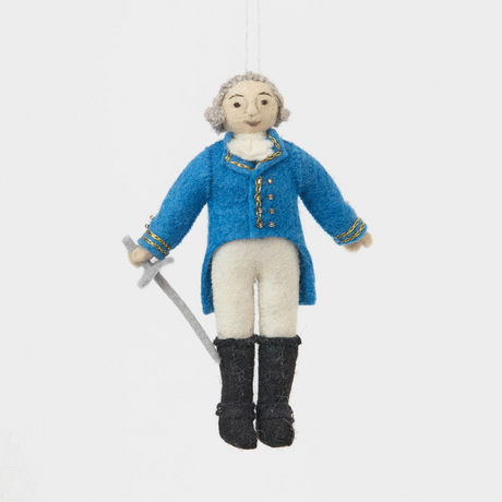 Honor one of the great heroes of the American Revolution with our handcrafted Marquis de Lafayette Ornament from the Craftspring Semiquincentennial Collection. 