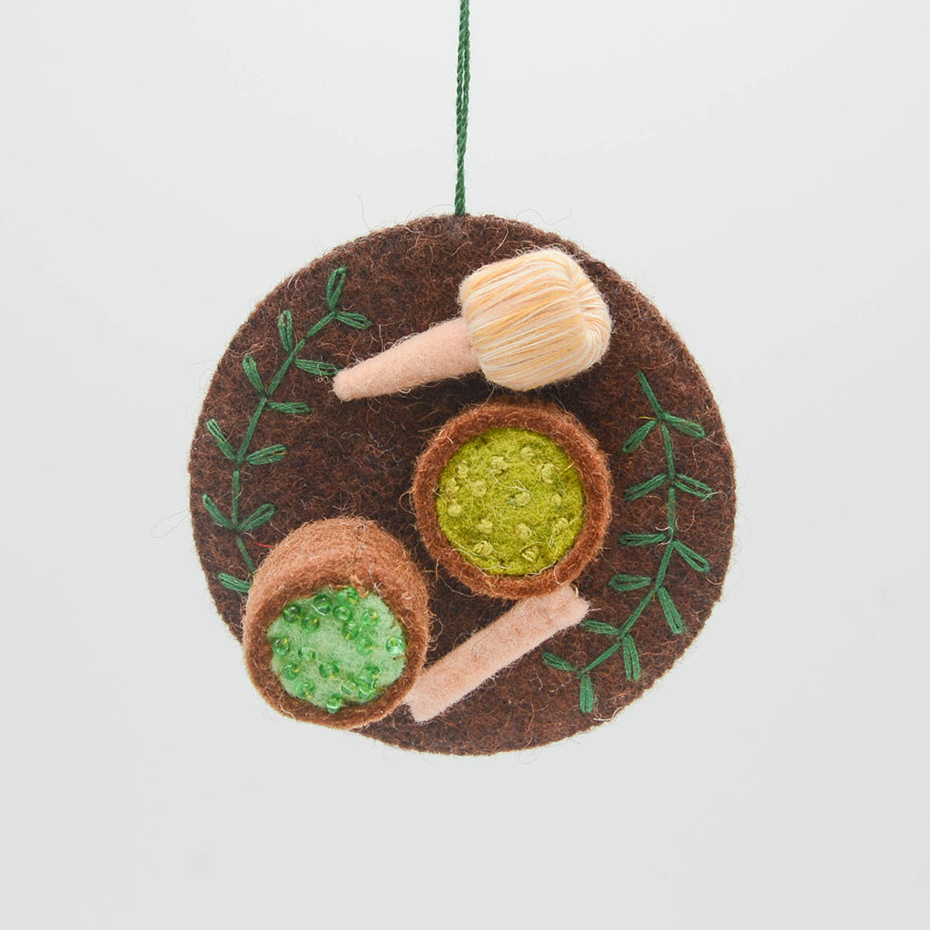 Matcha Tea Craft Matcha Tea Set Ornament – Handmade Felt Japanese Tea Ceremony Keepsake ...