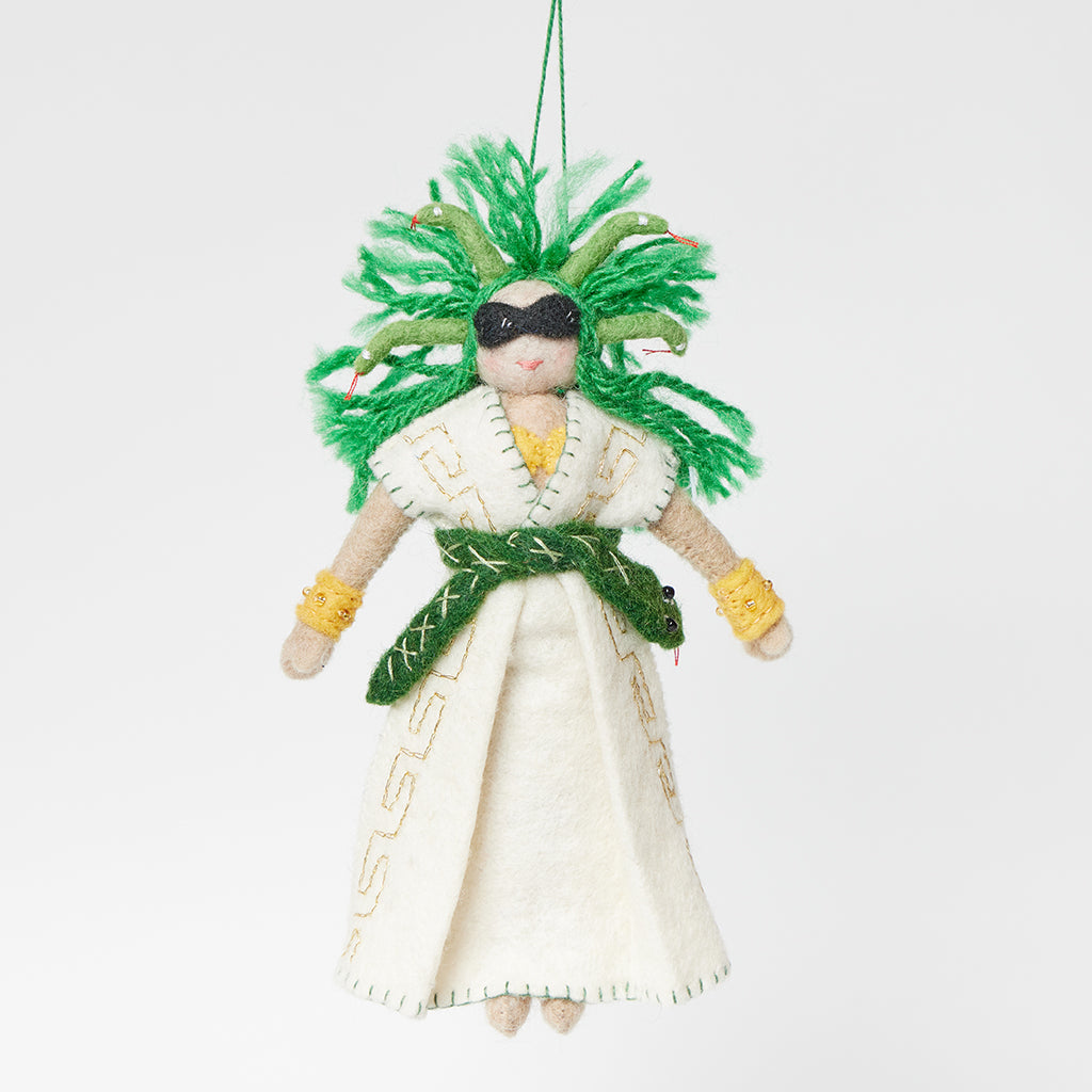 Spring Medusa Medusa Felt Ornament – Greek Mythology Snake Decor – Craftspring