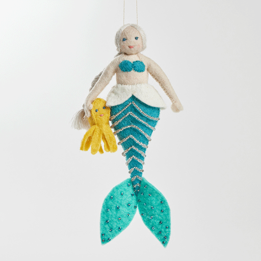 Mermaid with Octopus Ornament
