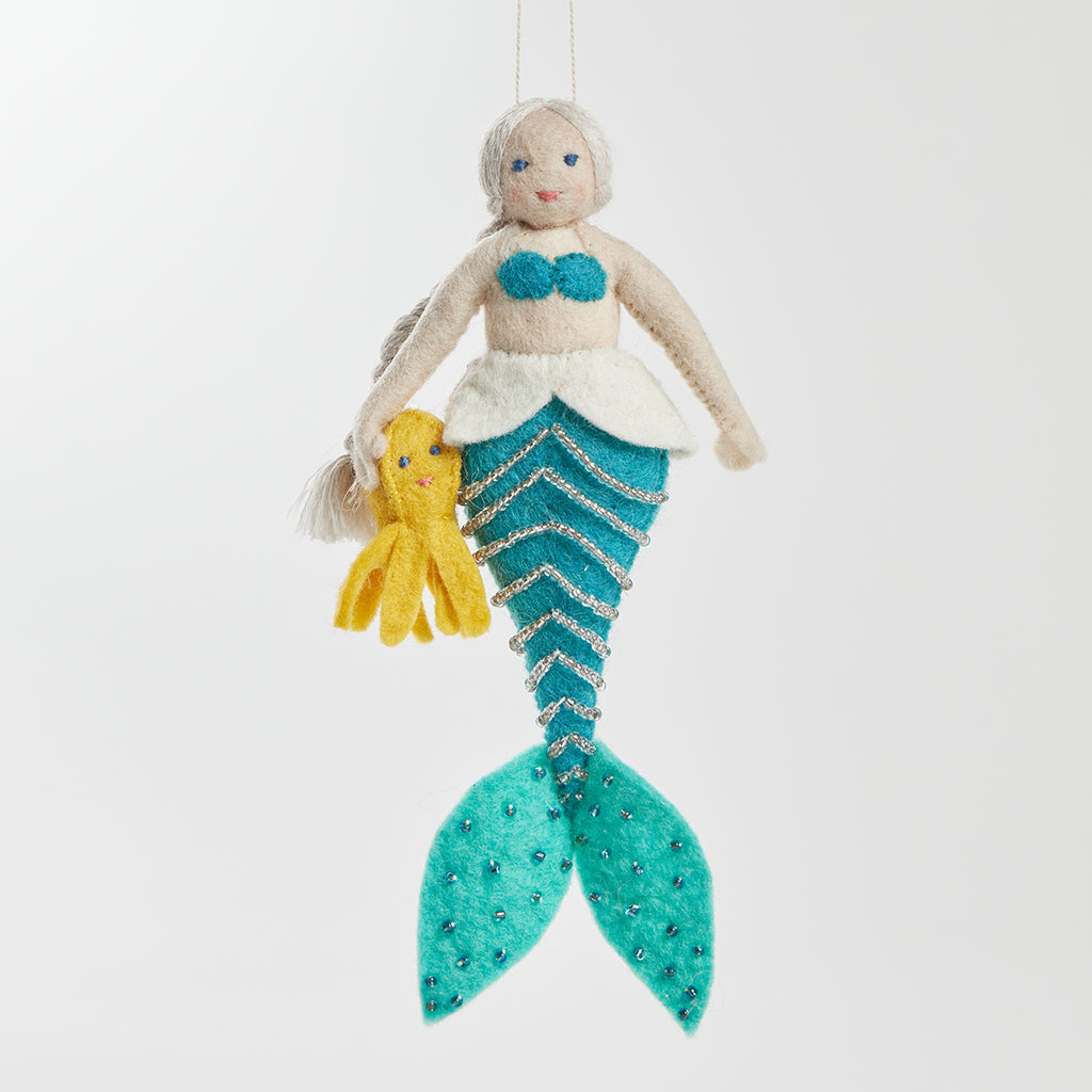 Mermaid with Octopus Ornament