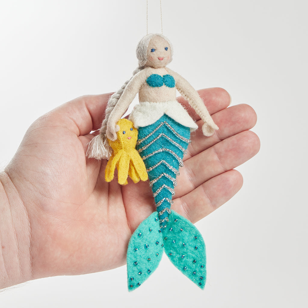 Mermaid with Octopus Ornament