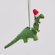 Merry & Bright Santa Brontosaurus Ornament