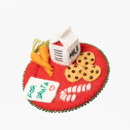 Milk & Cookies for Santa Ornament