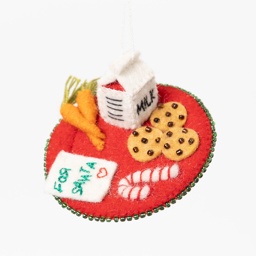 Milk & Cookies for Santa Ornament