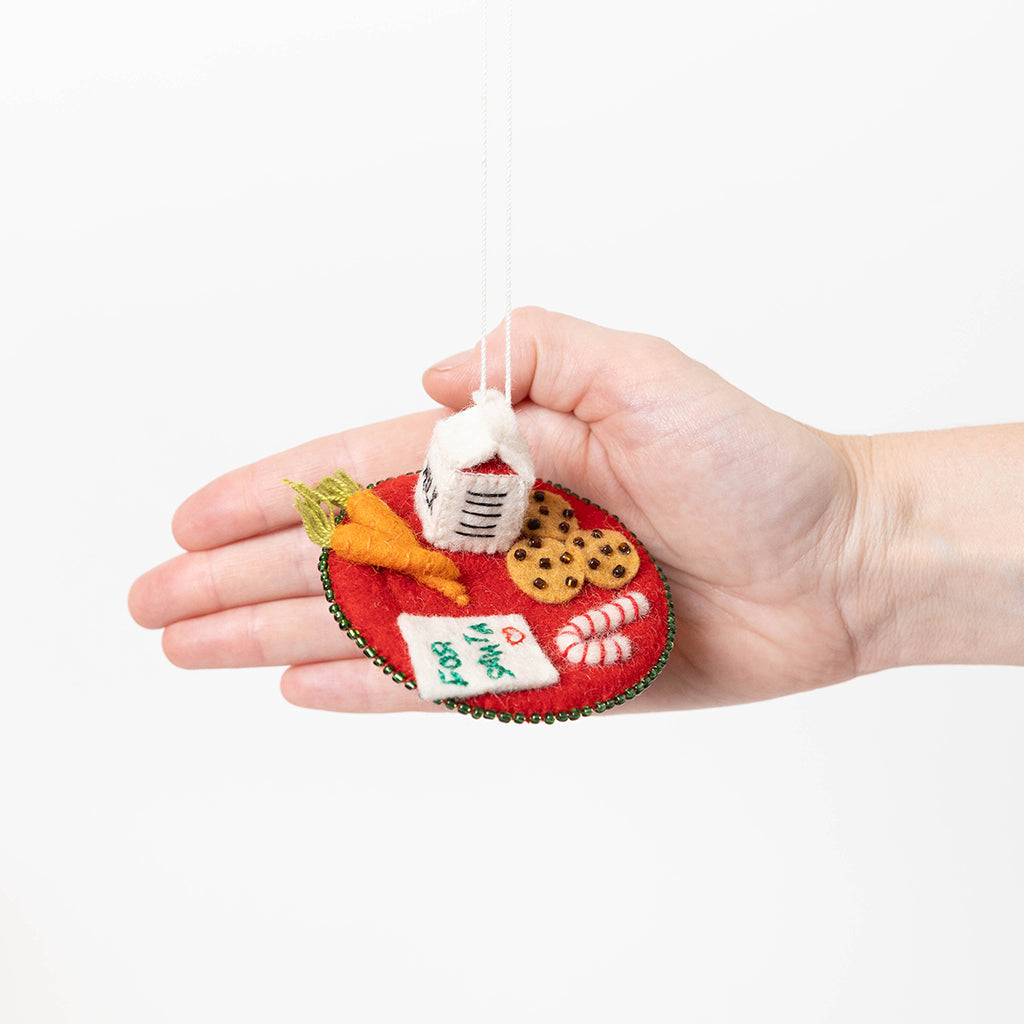 Milk & Cookies for Santa Ornament
