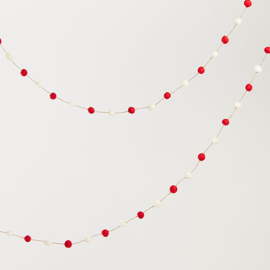Mini Garland - Red & White