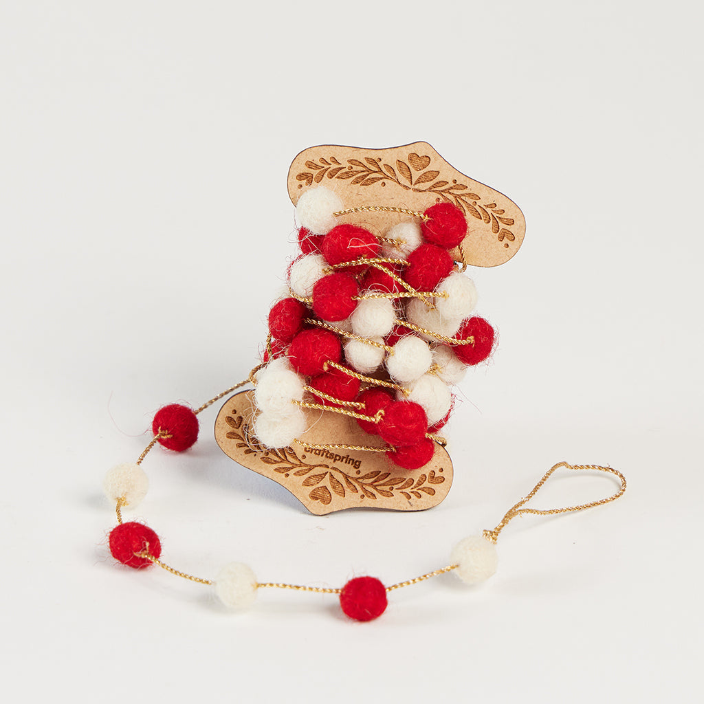 Mini Garland - Red & White