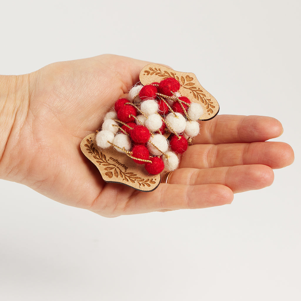 Mini Garland - Red & White